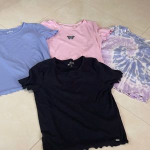 Lot of 4 ribbed Hollister tees